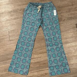 Patterned Teal Pants